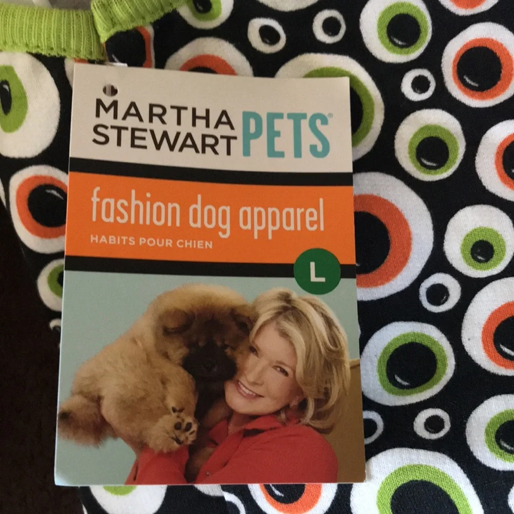 Martha Stewart Pets Large Dog Lime Outfit Halloween Costume Eyeball Hoodie